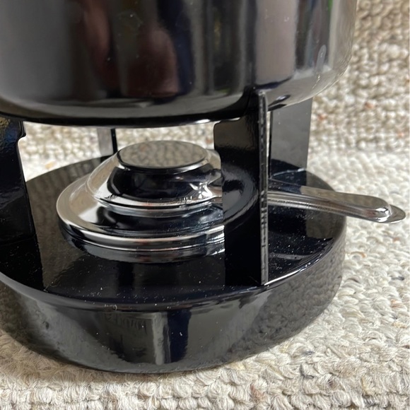 Fondue pot set Black enamel - Picture 3 of 7